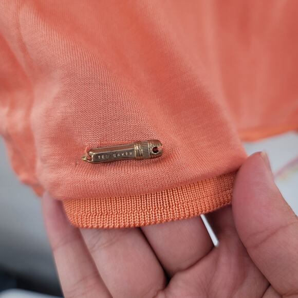 Ted Baker London Sleeveless Top Size 3 Side Cinch - Picture 4 of 5